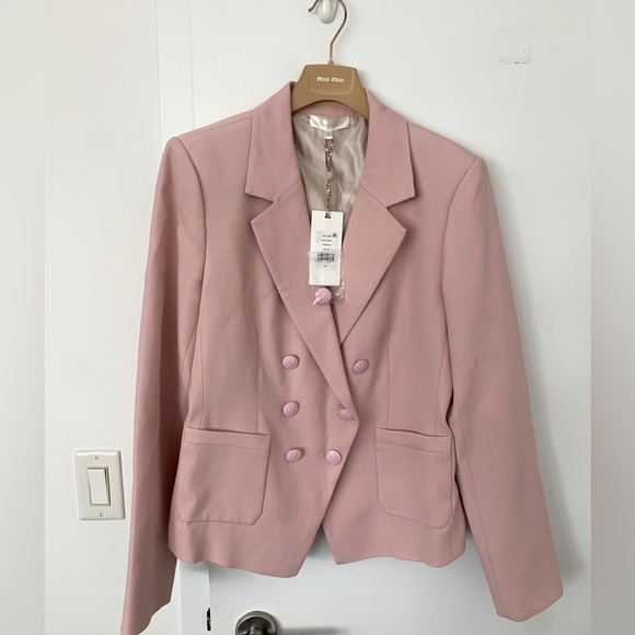 LoveShackFancy Women's Duvel Jacket Light Pink NWT - Picture 4 of 8